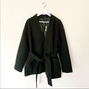 Madewell Melton Wool Wrap Coat